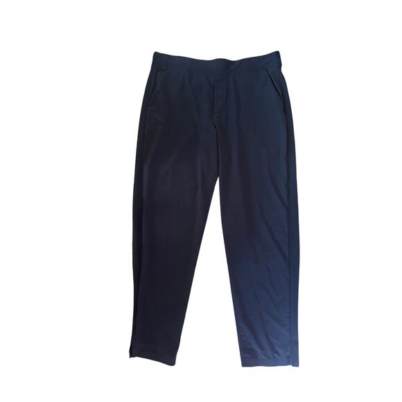 Women 16T Athleta Brooklyn Mid Rise Ankle Pant Navy Featherweight Stretch 198671 - Picture 1 of 5